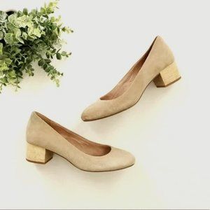 Madewell 'ELLA' Suede Pumps ~ Size 8-8.5 (39) ~ Block Heel